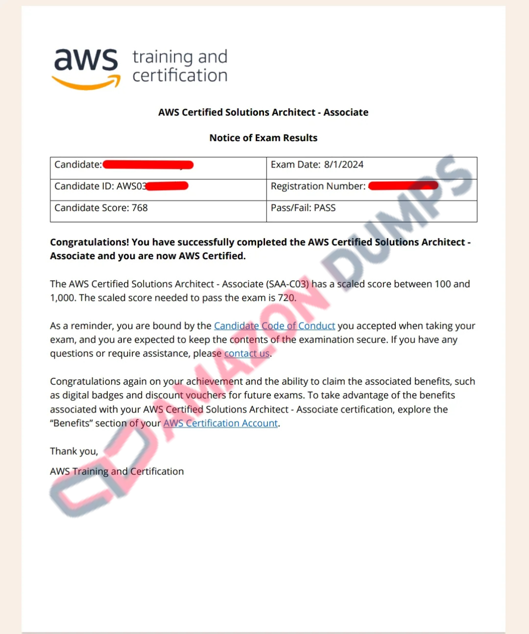 Amazon SAA-C03 Exam Success | Prepare with amazondumps.com